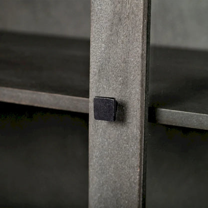 Ba ett Dark Grey Solid Wood Display Cabinet