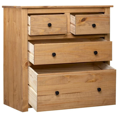 Bedroom storage cabinet/side table/drawer unit, made of pine wood, - 31.5 x 15.7 x 32.7