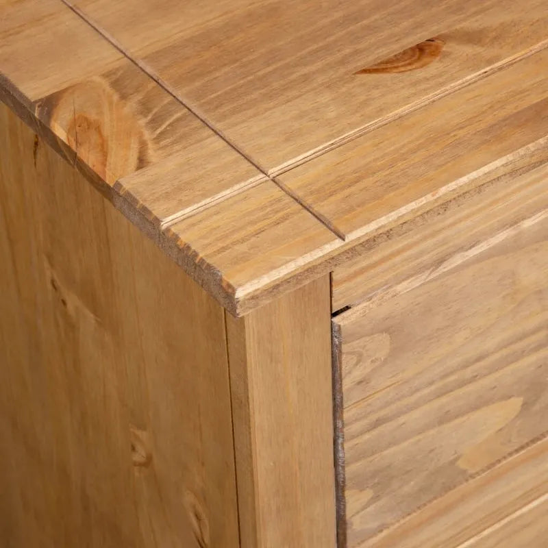 Bedroom storage cabinet/side table/drawer unit, made of pine wood, - 31.5 x 15.7 x 32.7