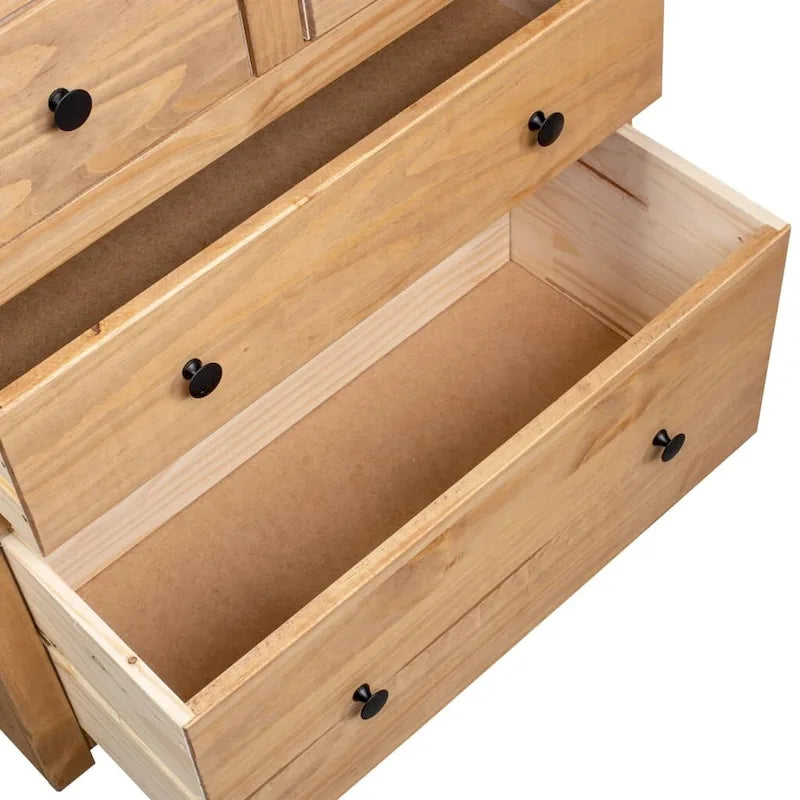 Bedroom storage cabinet/side table/drawer unit, made of pine wood, - 31.5 x 15.7 x 32.7