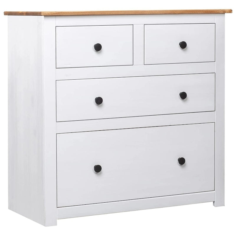 Bedroom storage cabinet/side table/drawer unit, made of pine wood, - 31.5 x 15.7 x 32.7