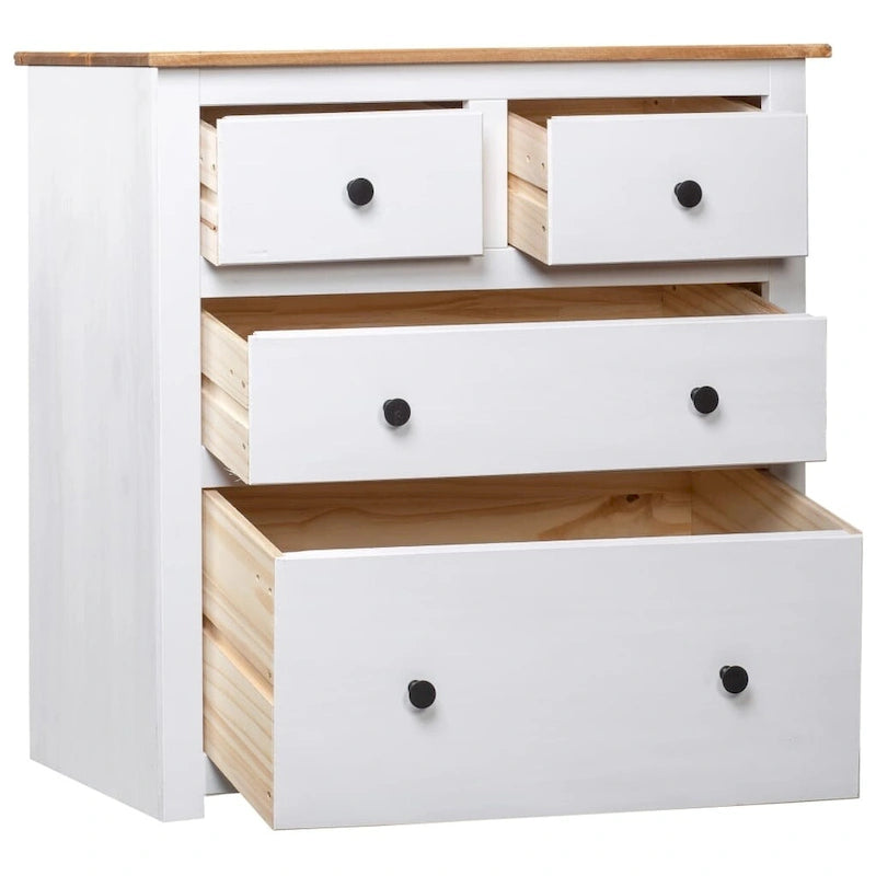 Bedroom storage cabinet/side table/drawer unit, made of pine wood, - 31.5 x 15.7 x 32.7