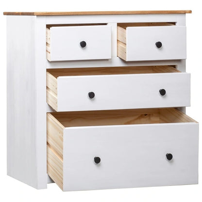 Bedroom storage cabinet/side table/drawer unit, made of pine wood, - 31.5 x 15.7 x 32.7