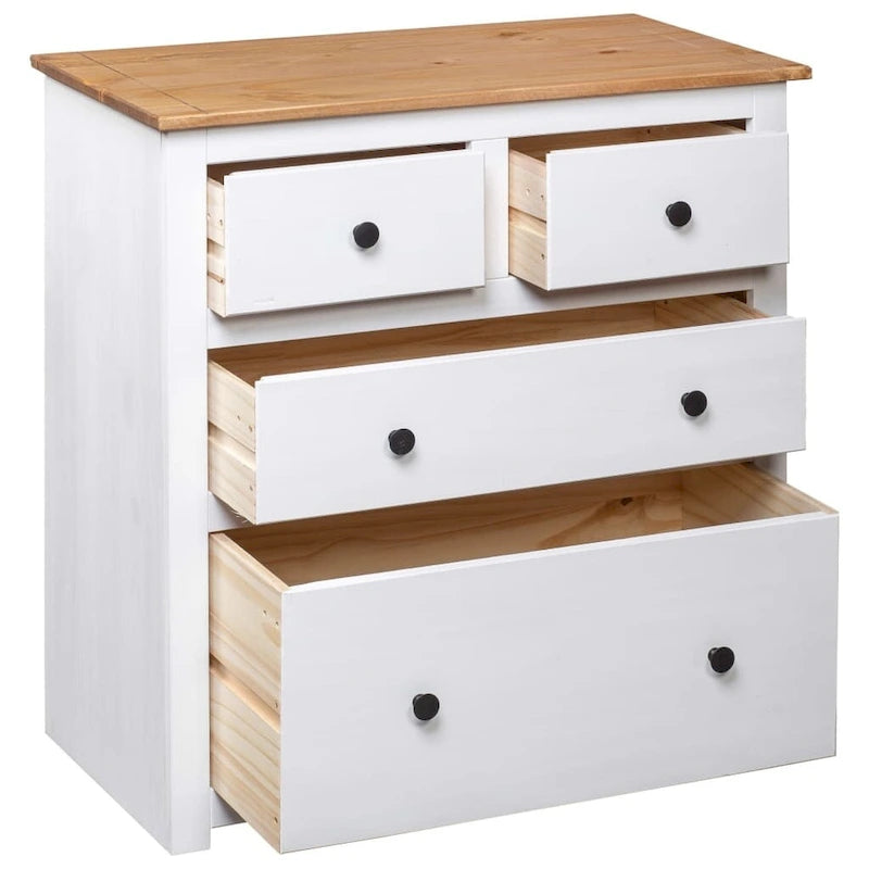 Bedroom storage cabinet/side table/drawer unit, made of pine wood, - 31.5 x 15.7 x 32.7