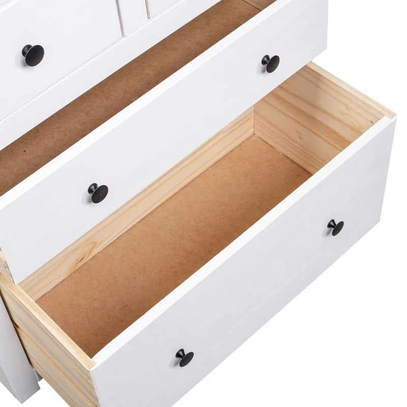 Bedroom storage cabinet/side table/drawer unit, made of pine wood, - 31.5 x 15.7 x 32.7