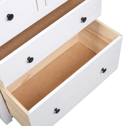 Bedroom storage cabinet/side table/drawer unit, made of pine wood, - 31.5 x 15.7 x 32.7