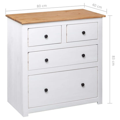 Bedroom storage cabinet/side table/drawer unit, made of pine wood, - 31.5 x 15.7 x 32.7