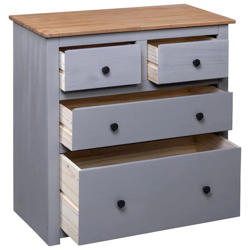 Bedroom storage cabinet/side table/drawer unit, made of pine wood, - 31.5 x 15.7 x 32.7