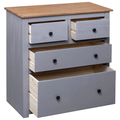 Bedroom storage cabinet/side table/drawer unit, made of pine wood, - 31.5 x 15.7 x 32.7