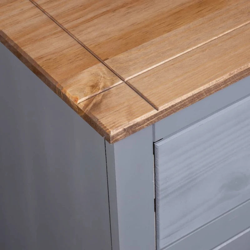 Bedroom storage cabinet/side table/drawer unit, made of pine wood, - 31.5 x 15.7 x 32.7