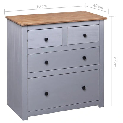 Bedroom storage cabinet/side table/drawer unit, made of pine wood, - 31.5 x 15.7 x 32.7