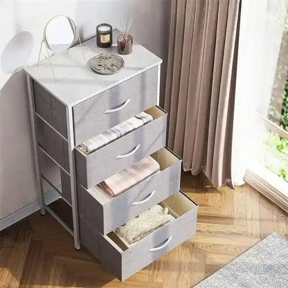 Small Dresser Chest of Drawers Fabric Dresser - 11.73D x 15.74W x 31.77H