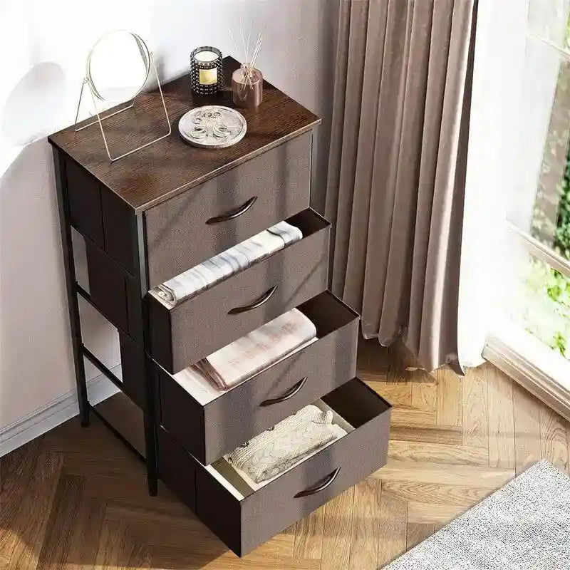 Small Dresser Chest of Drawers Fabric Dresser - 11.73D x 15.74W x 31.77H