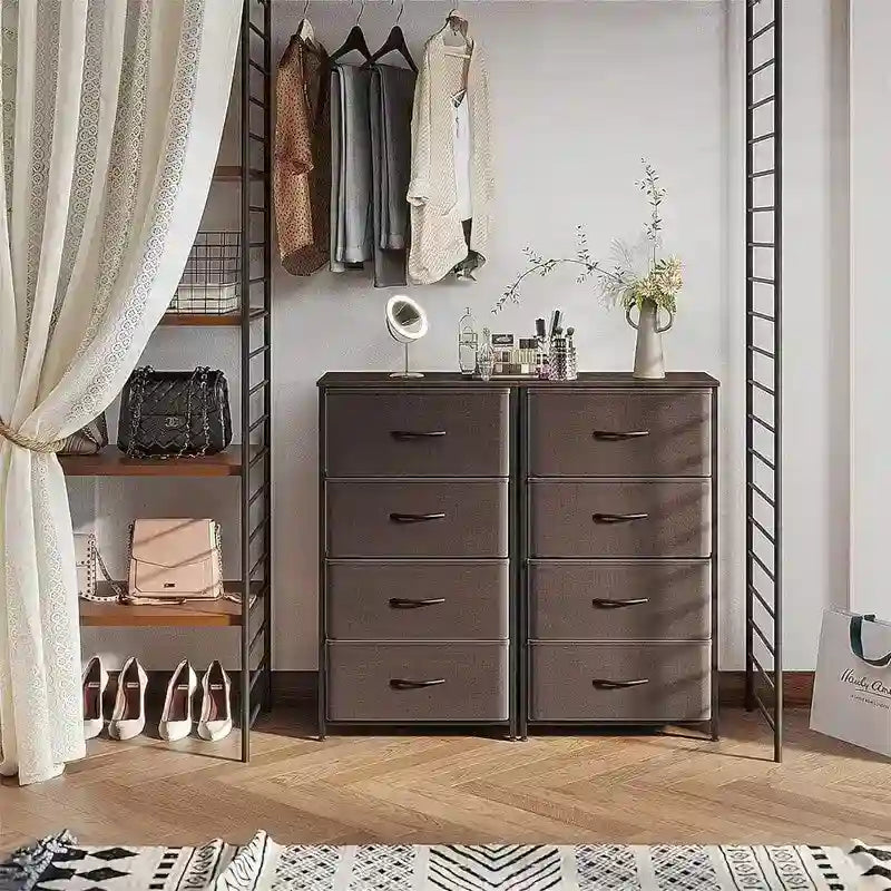 Small Dresser Chest of Drawers Fabric Dresser - 11.73D x 15.74W x 31.77H