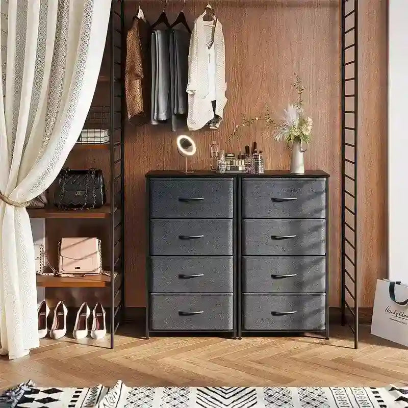 Small Dresser Chest of Drawers Fabric Dresser - 11.73D x 15.74W x 31.77H