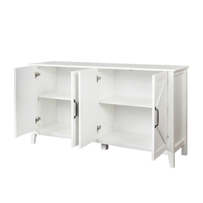 Cabinet with 4 Doors and 4 open shelgves,Freestanding Sideboard Storage Cabinet
