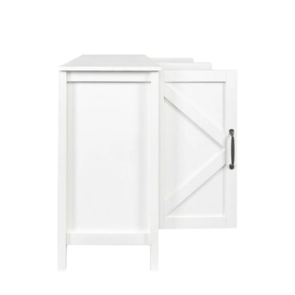 Cabinet with 4 Doors and 4 open shelgves,Freestanding Sideboard Storage Cabinet