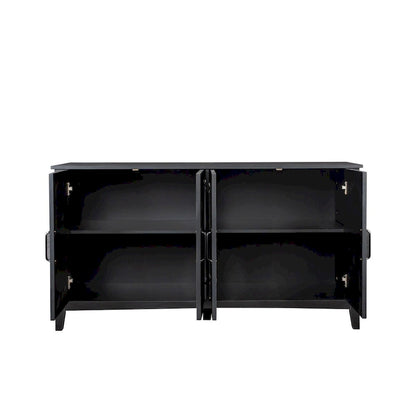 Cabinet with 4 Doors and 4 open shelgves,Freestanding Sideboard Storage Cabinet