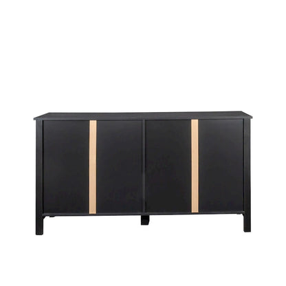 Cabinet with 4 Doors and 4 open shelgves,Freestanding Sideboard Storage Cabinet