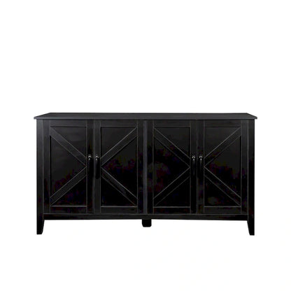 Cabinet with 4 Doors and 4 open shelgves,Freestanding Sideboard Storage Cabinet