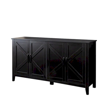 Cabinet with 4 Doors and 4 open shelgves,Freestanding Sideboard Storage Cabinet