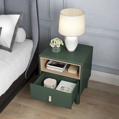 Single drawer bedside table,wooden bedside table, bedside table with drawer, compact bedside table, Nordic style bedside table