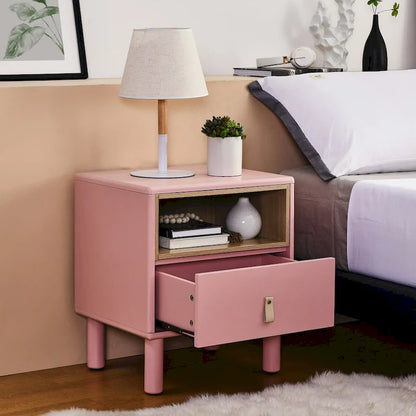 Single drawer bedside table,wooden bedside table, bedside table with drawer, compact bedside table, Nordic style bedside table