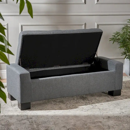 Modern Upholstered Storage Bench for Living Room Entryway