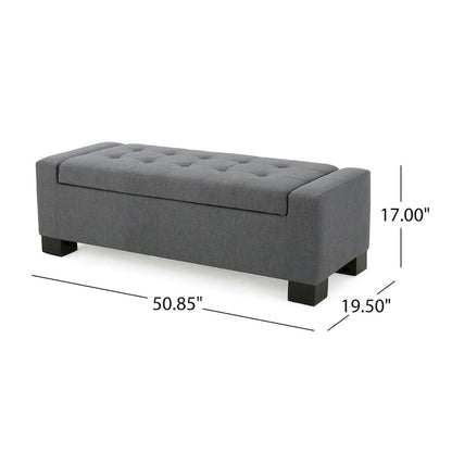 Modern Upholstered Storage Bench for Living Room Entryway