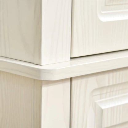 Freestanding Kitchen Pantry with 4 Doors and 2 Large Cabinets