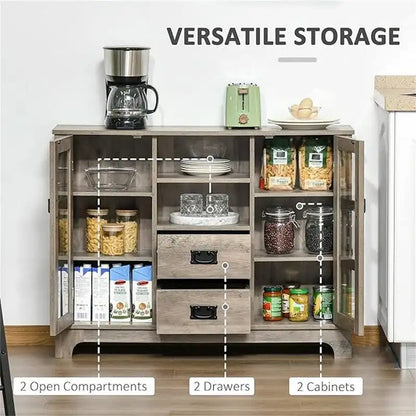 Sideboard Buffet Cabinet - 11.75D x 42.25W x 32H