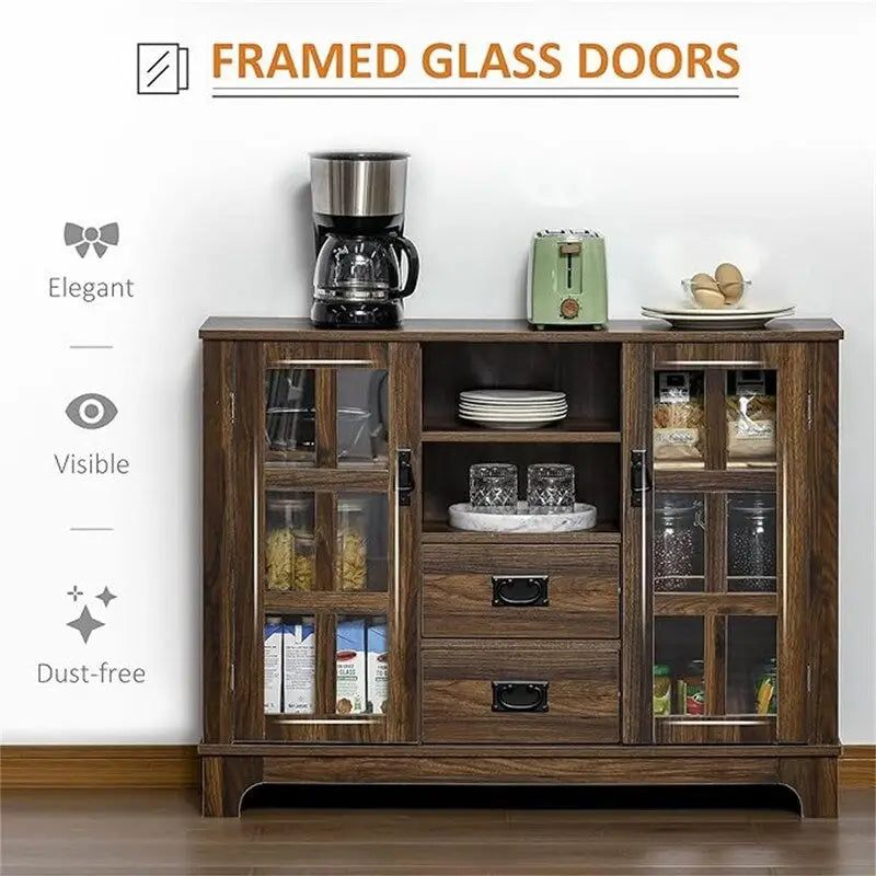 Sideboard Buffet Cabinet - 11.75D x 42.25W x 32H