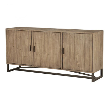 3-door Metal Base Sideboard
