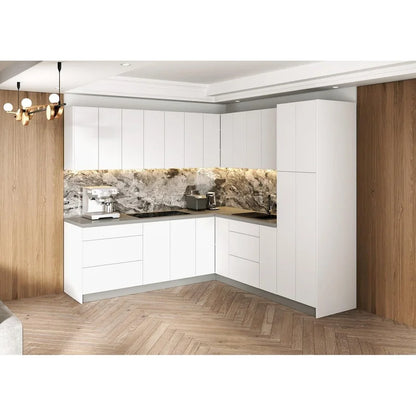 Kitchen Urban Collection White Gloss Color Base Size 8x8Ft Wide - 96x96