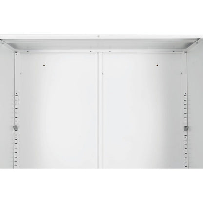 Steel Lockable Garage Storage Cabinet with 2 Doors and 2 Adjustable Shelves