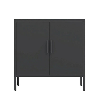 Steel Lockable Garage Storage Cabinet with 2 Doors and 2 Adjustable Shelves