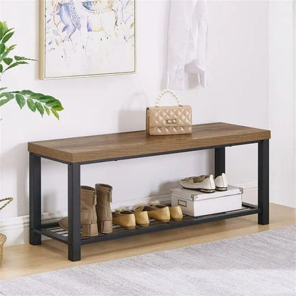 Industrial Entryway Bench - 14D x 43.3W x 18H