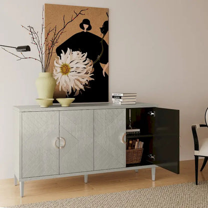 Stylish and Functional 4-Door Storage Cabinet