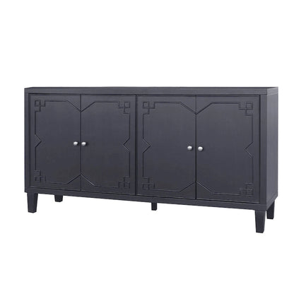 Accent Cabinet 4 Door Wooden Cabinet Sideboard Buffet Storage Cabinet