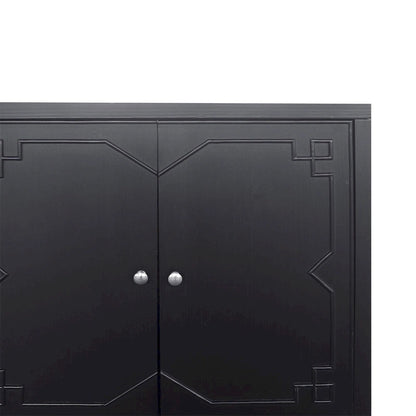Accent Cabinet 4 Door Wooden Cabinet Sideboard Buffet Storage Cabinet
