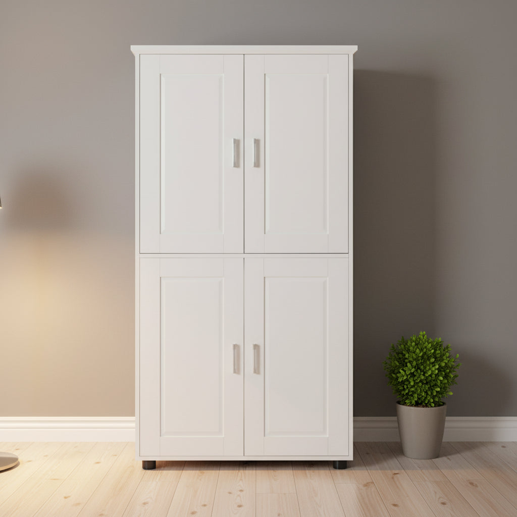 Tall and Wide Bathroom Floor Storage Cabinet