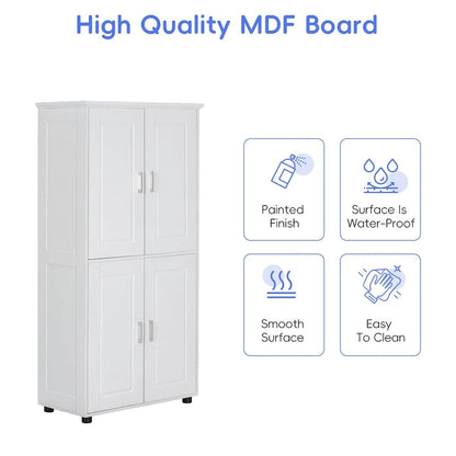 Tall and Wide Bathroom Floor Storage Cabinet