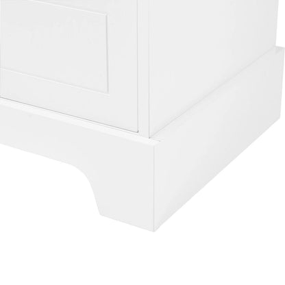 Storage Cabinet with 2 Doors and 4 Drawers