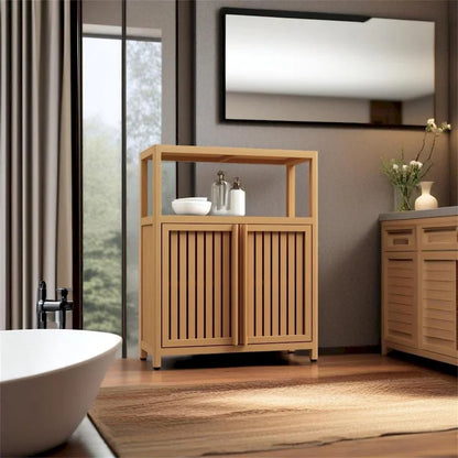 Large Capacity Bamboo Storage Cabinet Furniture