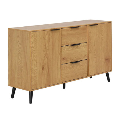 47.2 Wood Sideboard Buffet Cabinet with 3 Drawers & 2 Doors