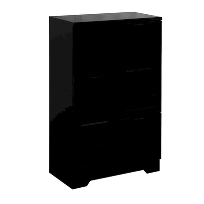 Wooden Floor Cabinet with 2 Glass Doors