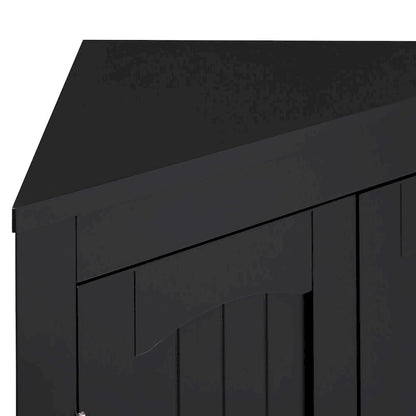 Bathroom Floor Corner Cabinet with Doors and Shelves