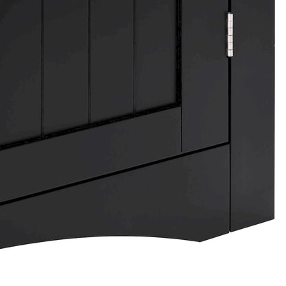 Bathroom Floor Corner Cabinet with Doors and Shelves