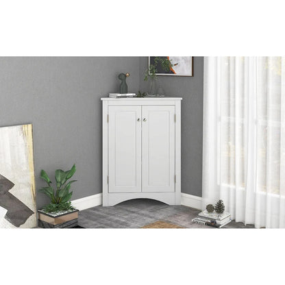Triangle Bathroom Storage Cabinet with Adjustable Shelves