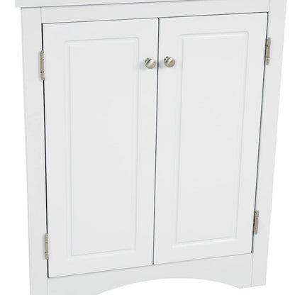 Triangle Bathroom Storage Cabinet with Adjustable Shelves